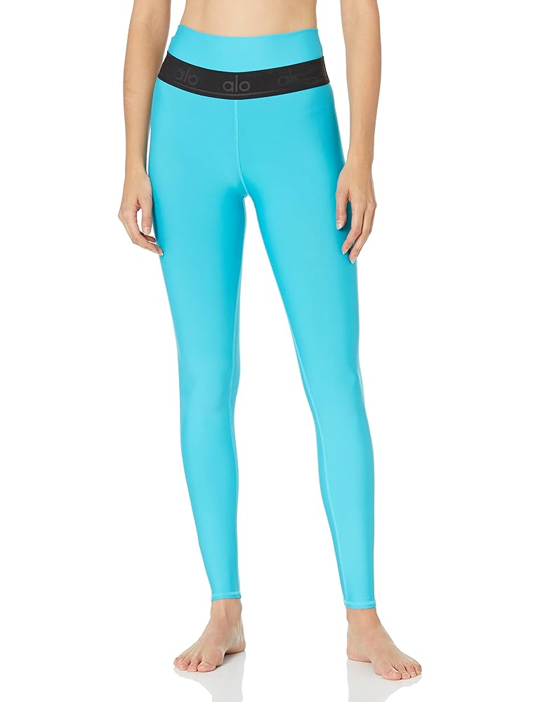 【新品未使用】Alo Yoga Legging xs ALO YOGA 7/8 High-Waist Checkpoint Legging in Ocean Teal XS